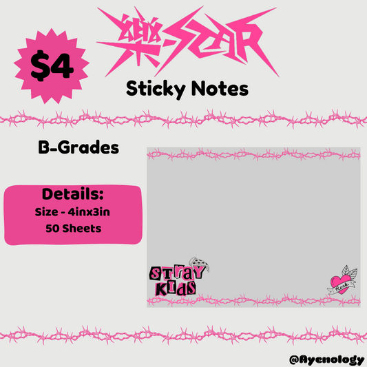 (B-Grades) Rockstar Sticky Notes - [Ayenology]